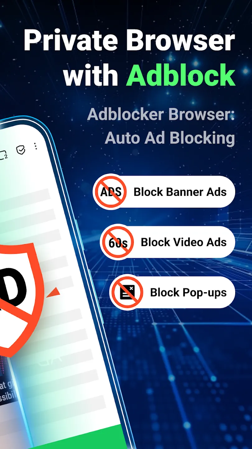 Free Adblocker Browser v139.1.4068 APK Мод (Всё открыто, Premium) Screenshot 3 Free Adblocker Browser v139.1.4068 APK Мод (Всё открыто, Premium) Screenshot 3