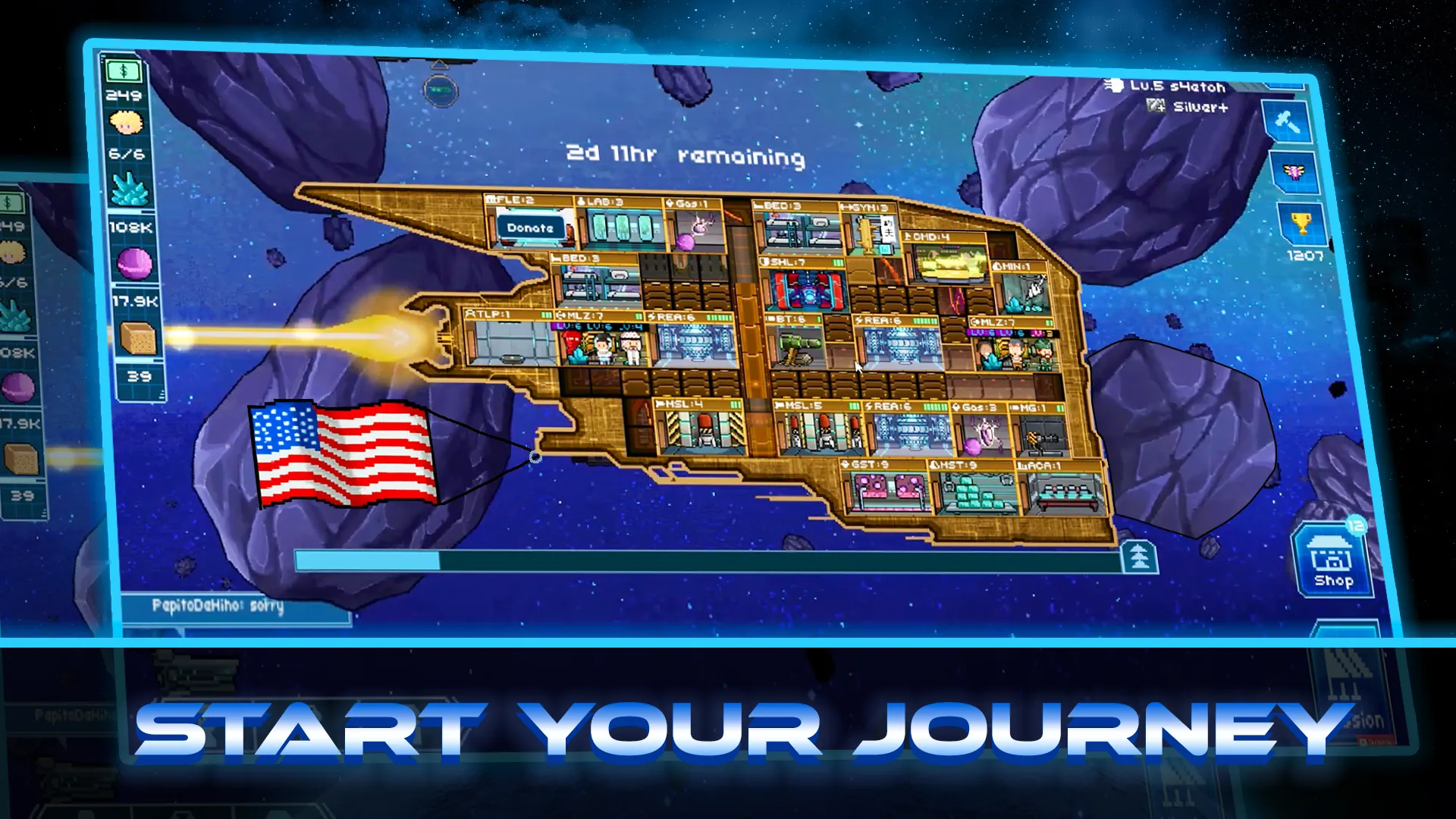 Pixel Starships™ v0.999.54 APK Мод (Мультипликатор скорости) Screenshot 1