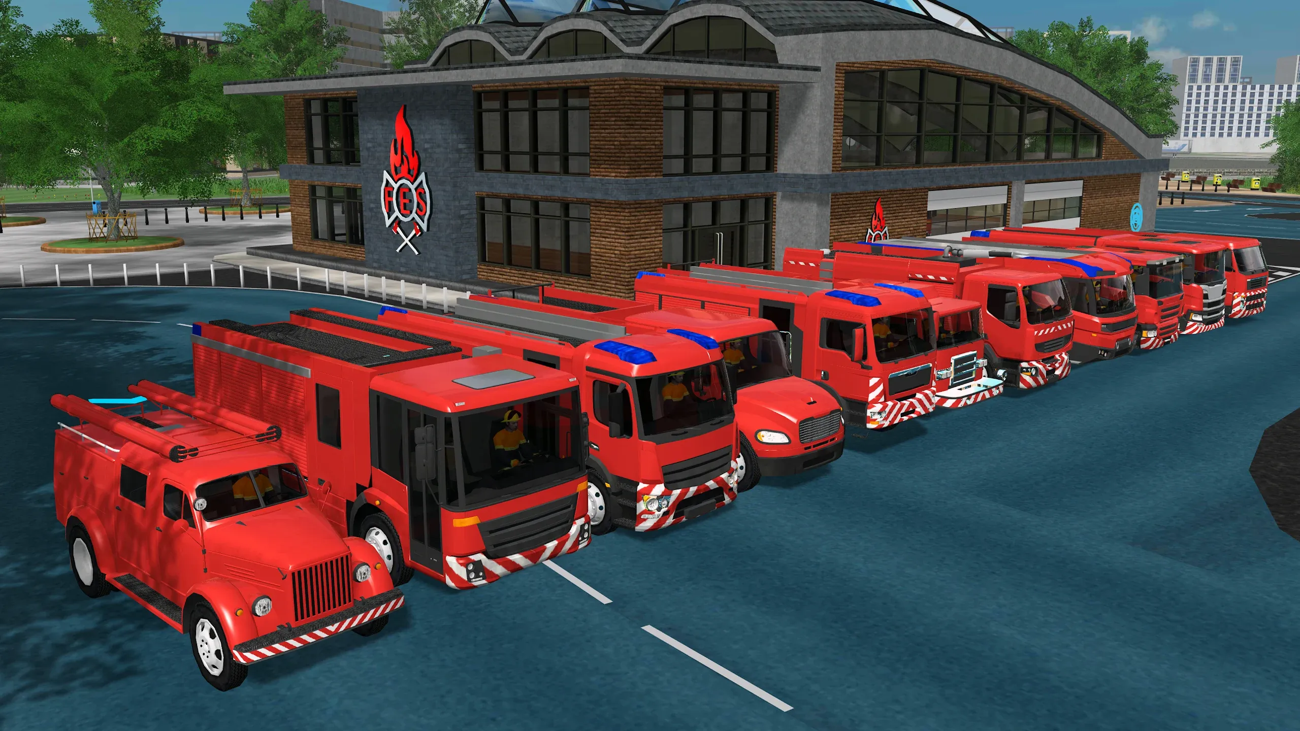 Fire Engine Simulator v2.1 APK Мод (Много денег) Screenshot 1 Fire Engine Simulator v2.1 APK Мод (Много денег) Screenshot 1