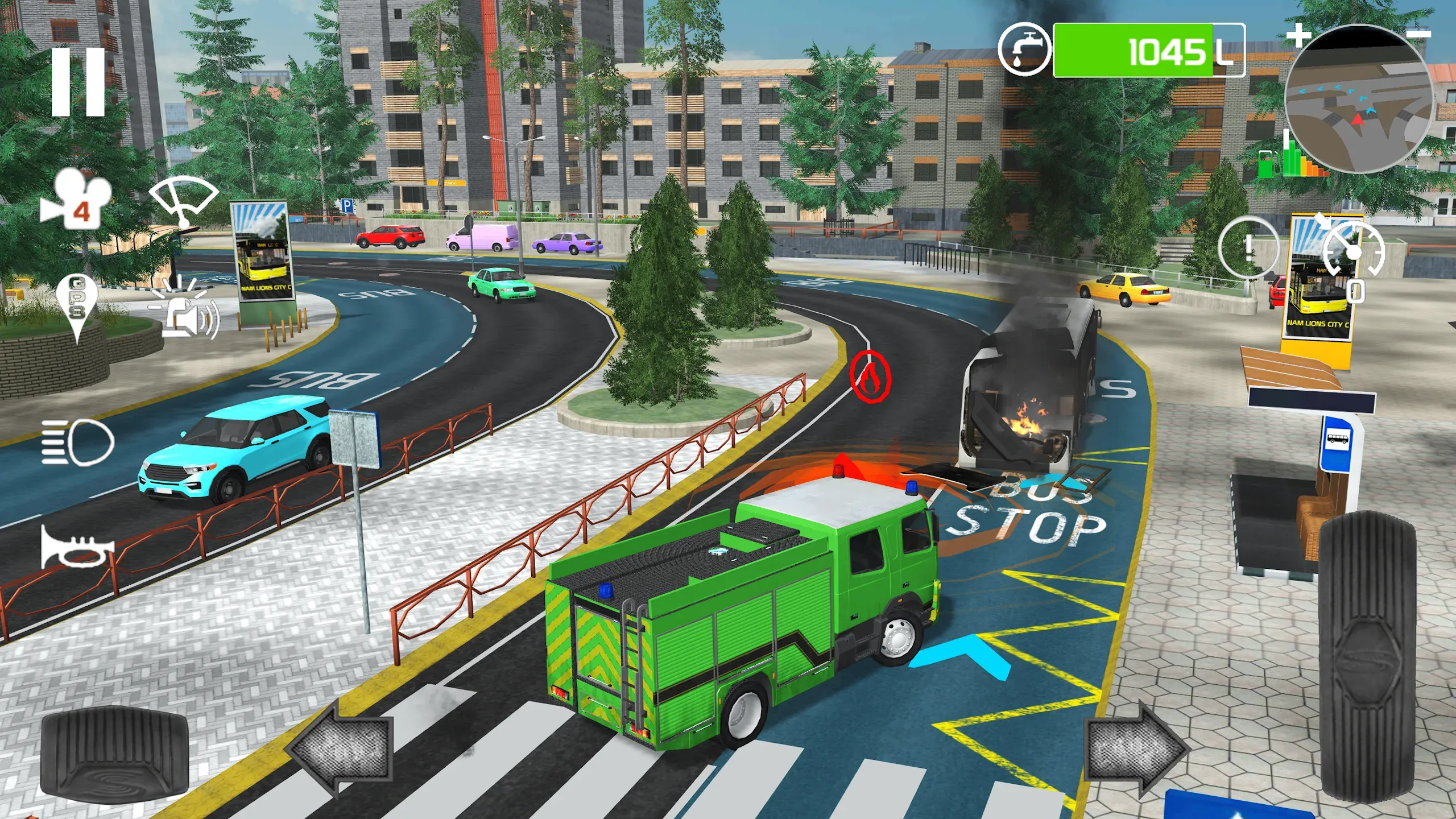 Fire Engine Simulator v2.1 APK Мод (Много денег) Screenshot 3 Fire Engine Simulator v2.1 APK Мод (Много денег) Screenshot 3