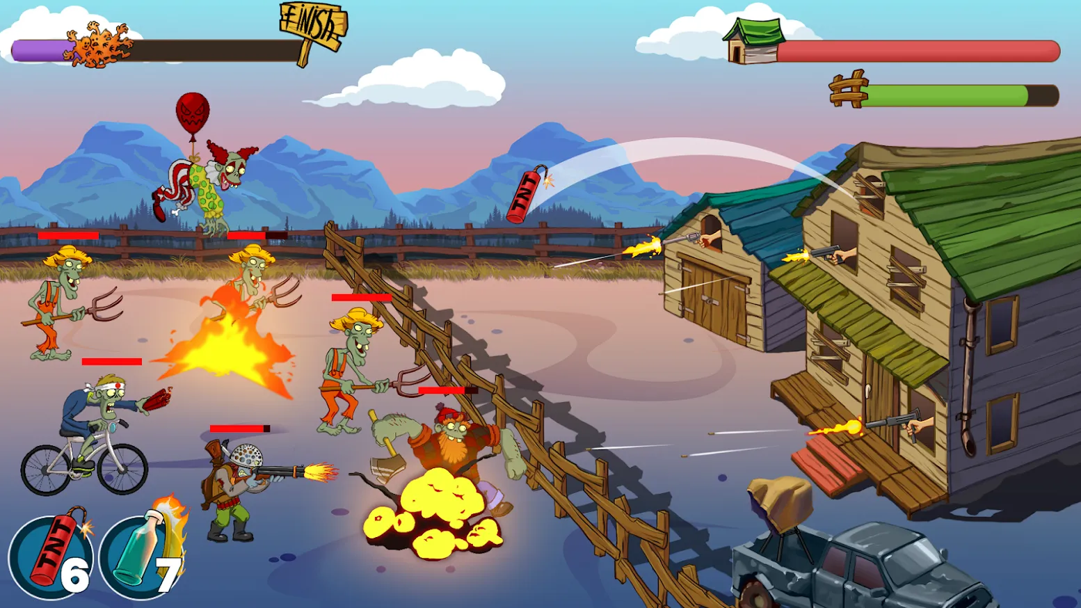 Zombies Ranch. Zombie shooting [мод: бесплатные покупки] Screenshot 1