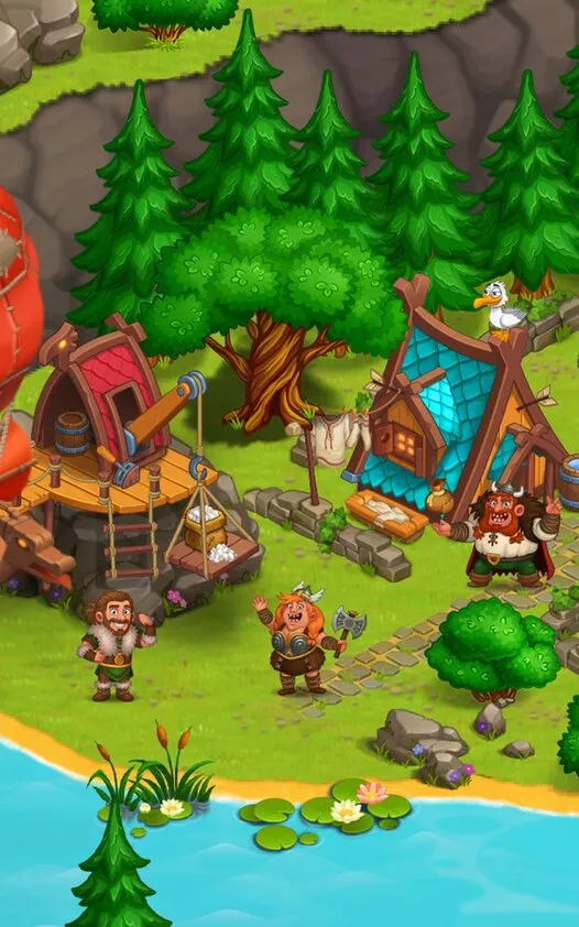 Ферма Викингов с Драконами [мод: много денег] Screenshot 1