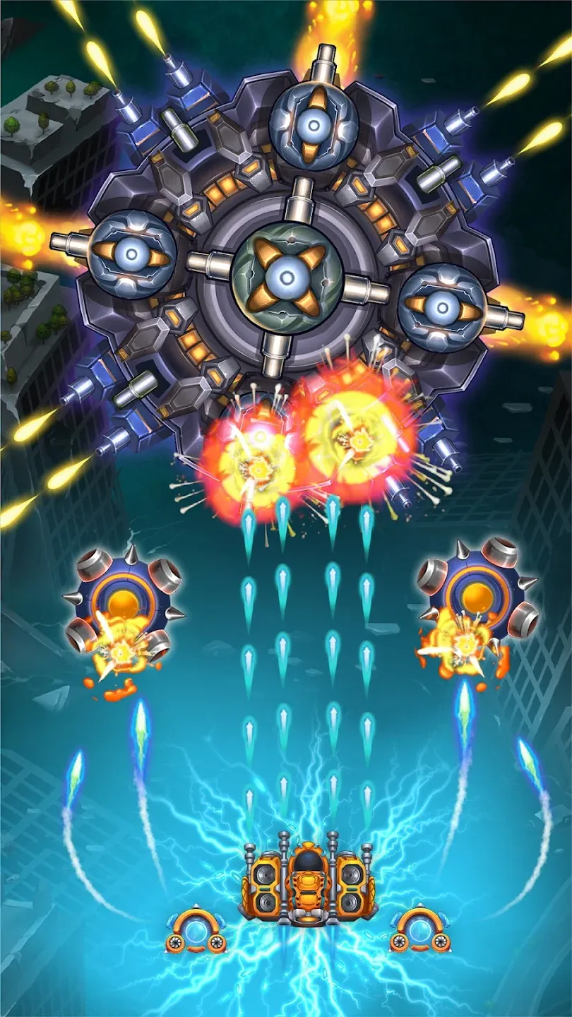 Sky Raptor: самолеты стрелялки v2.5.9 APK Мод (Меню, Урон, Режим бога, Деньги) Screenshot 1