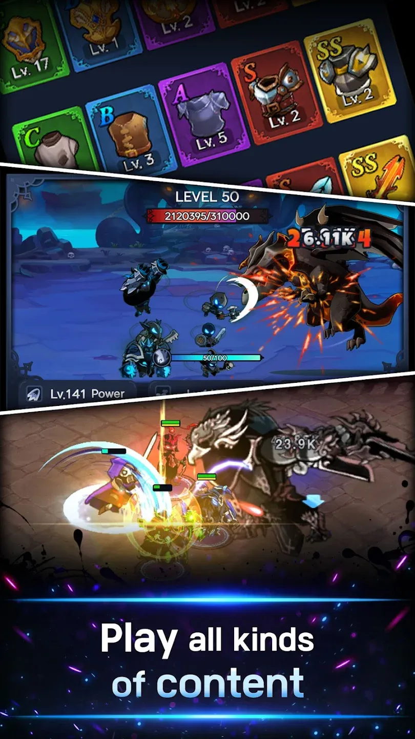 Shadow Knights : Idle RPG v54 APK Мод (Меню, Много денег, Режим бога) Screenshot 5