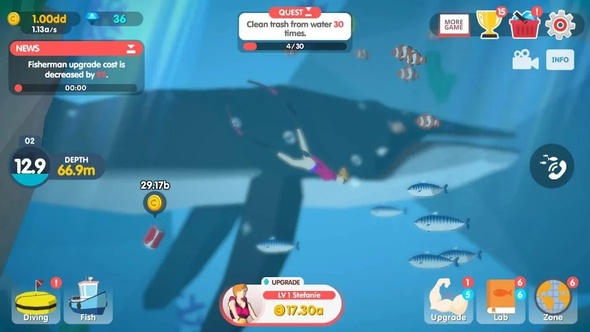 Dream Blue Ocean [мод: много денег] Screenshot 2