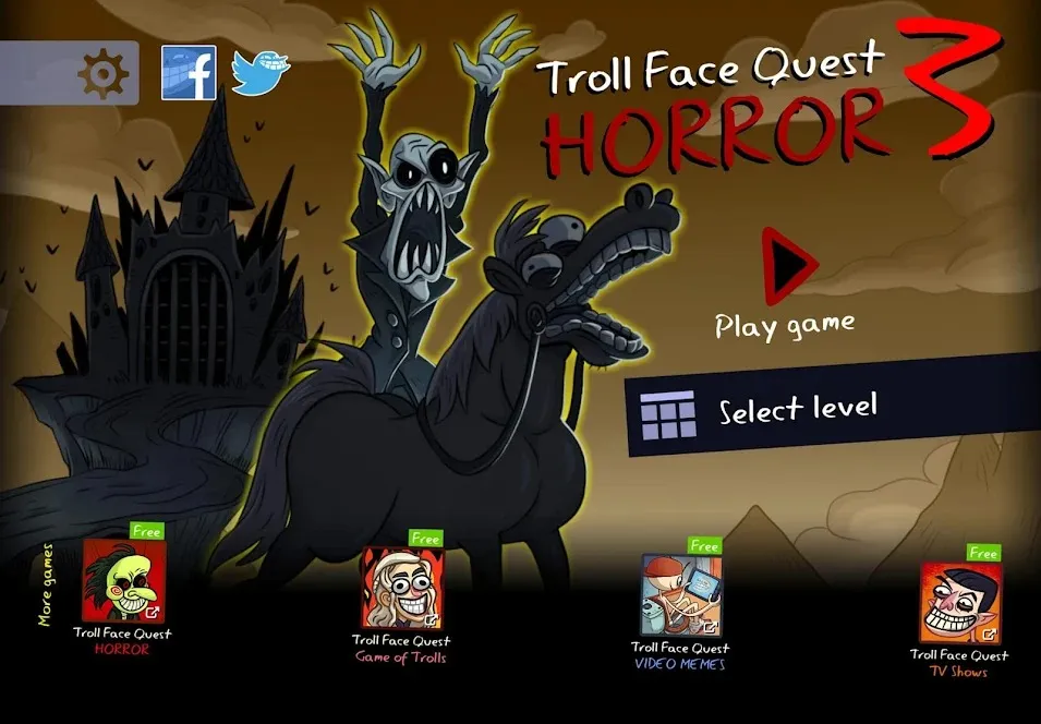 Troll Face Quest: Horror 3 [мод: много денег] Screenshot 1