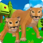 Скачать полную версию Cougar Simulator: Big Cat Family Game [мод: много денег] на Андроид