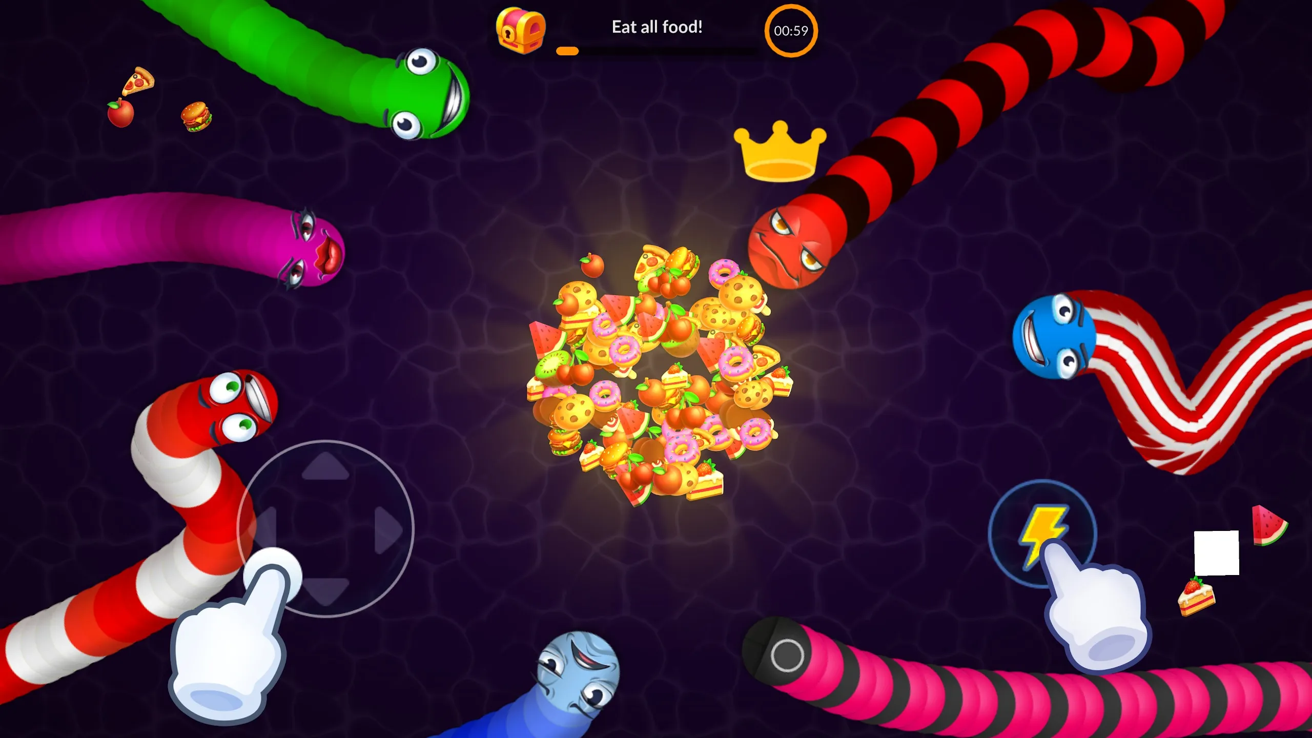 Snake Worms .io: Fun Game Zone [мод: без рекламы] Screenshot 4