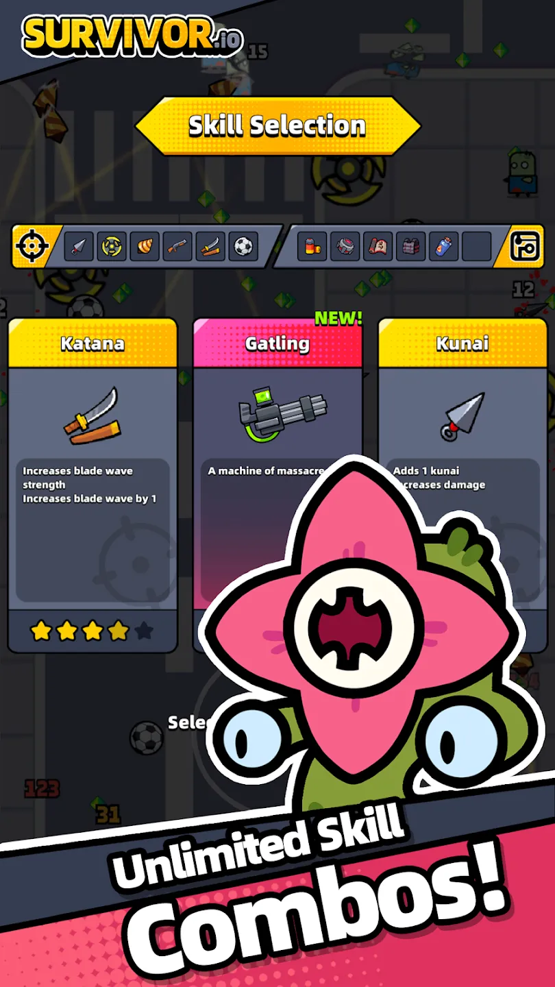 Survivor.io v4.8.0 APK Мод (Меню, Много патронов и навыков) Screenshot 2