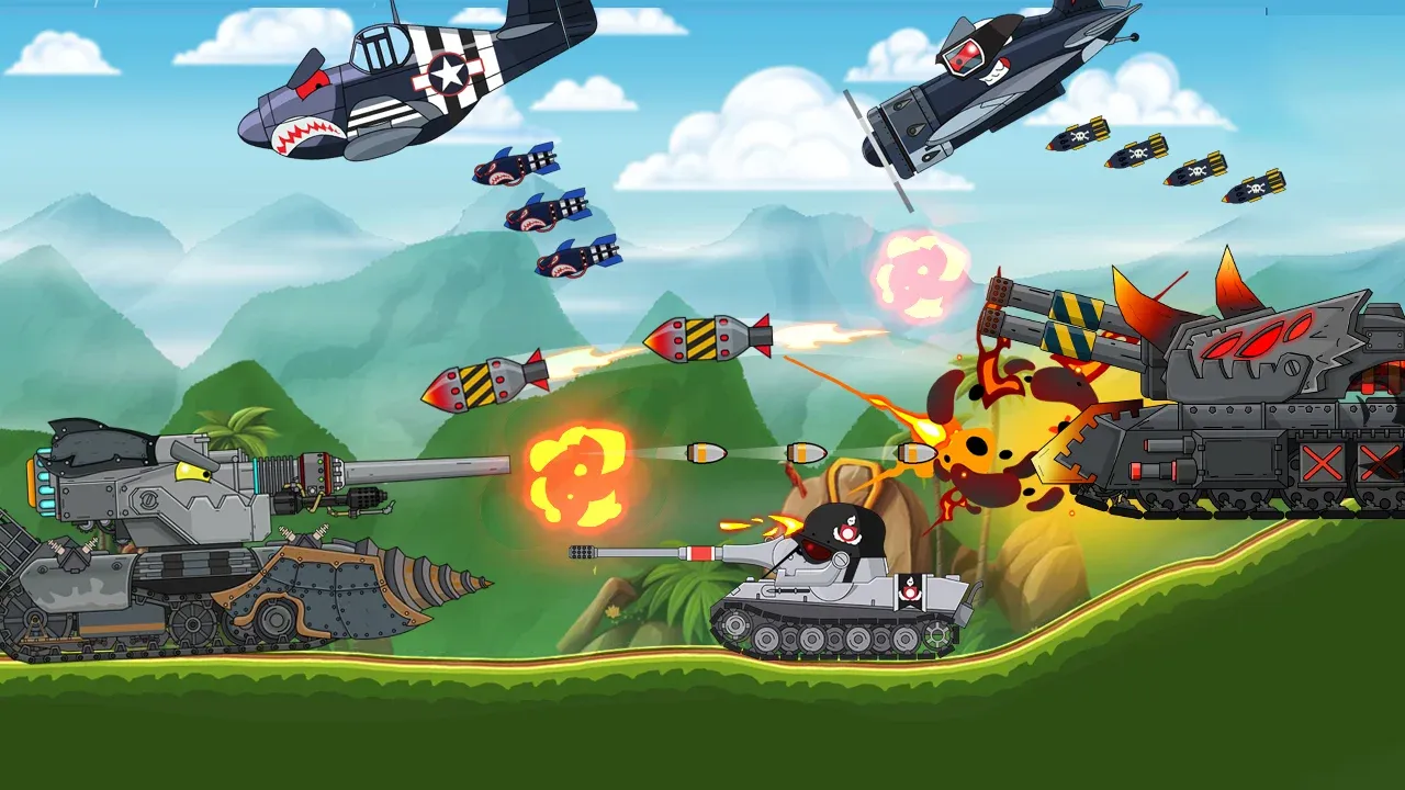 Tank Combat: War Battle v4.1.17 APK Мод (Меню, Много денег, Режим бога) Screenshot 4