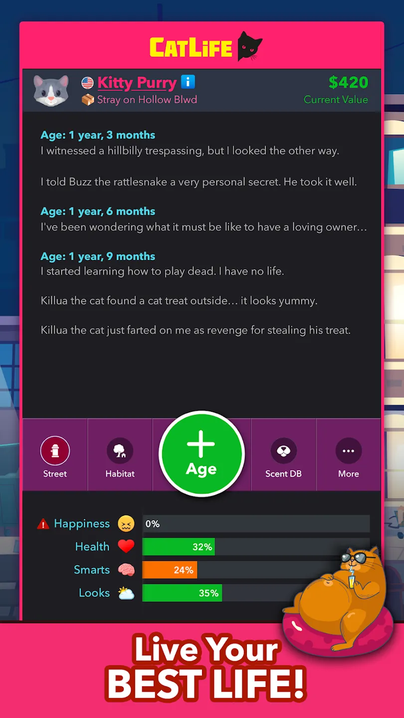BitLife Cats - CatLife v1.8.5 APK Мод (Без рекламы) Screenshot 4