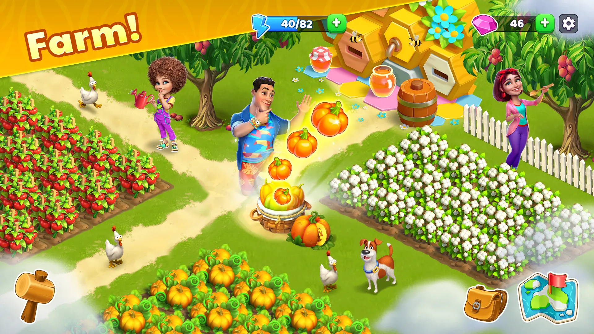 Bermuda Adventures: игра-ферма v1.19.0 APK Мод (Бесплатные покупки) Screenshot 1