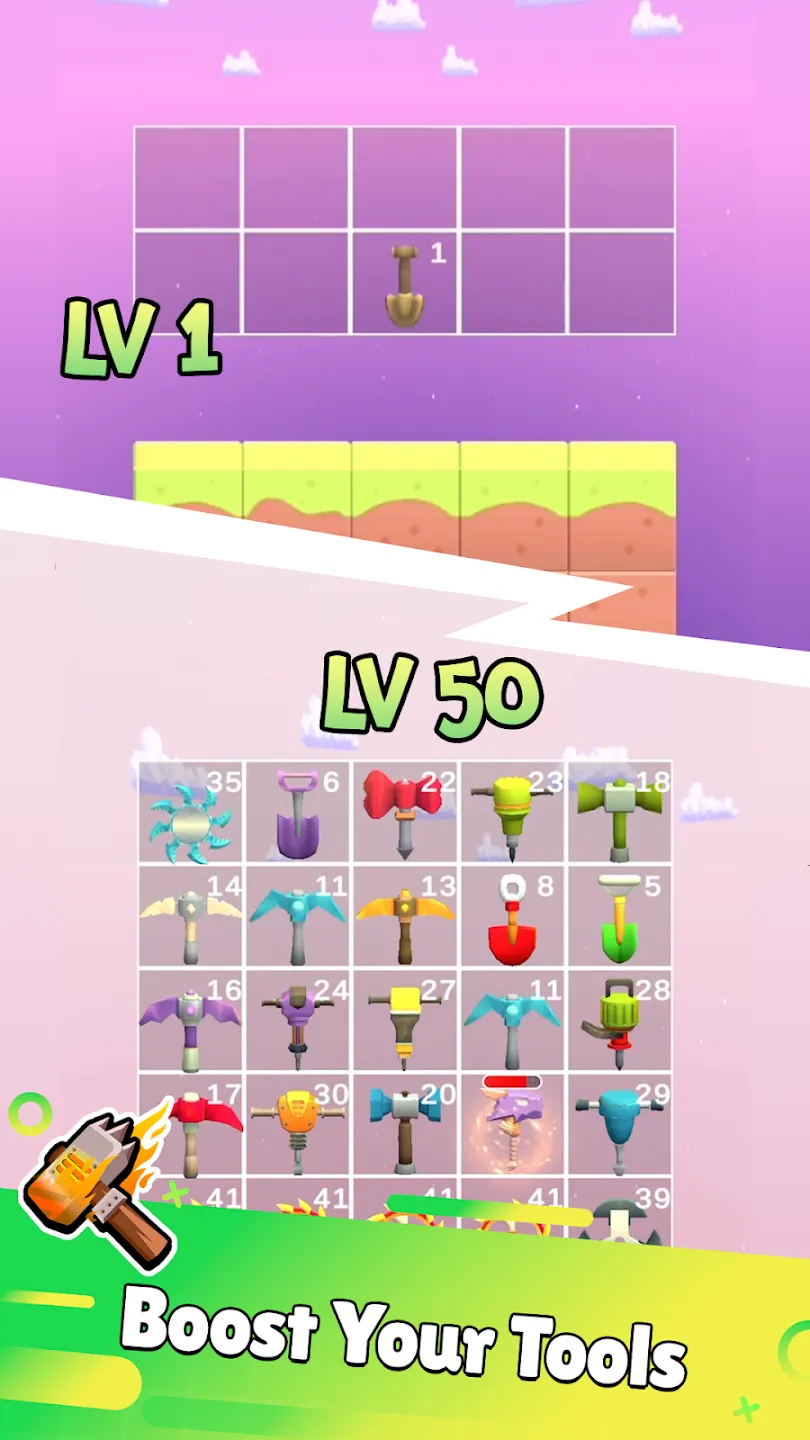 Merge Miners v2.5.11 APK Мод (Меню, Много денег, Повышение уровня) Screenshot 3 Merge Miners v2.5.11 APK Мод (Меню, Много денег, Повышение уровня) Screenshot 3
