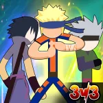 Скачать полную версию Stickman Ninja - 3v3 Battle Arena Мод (Меню, Много денег, Скиллы без кулдауна) на Андроид