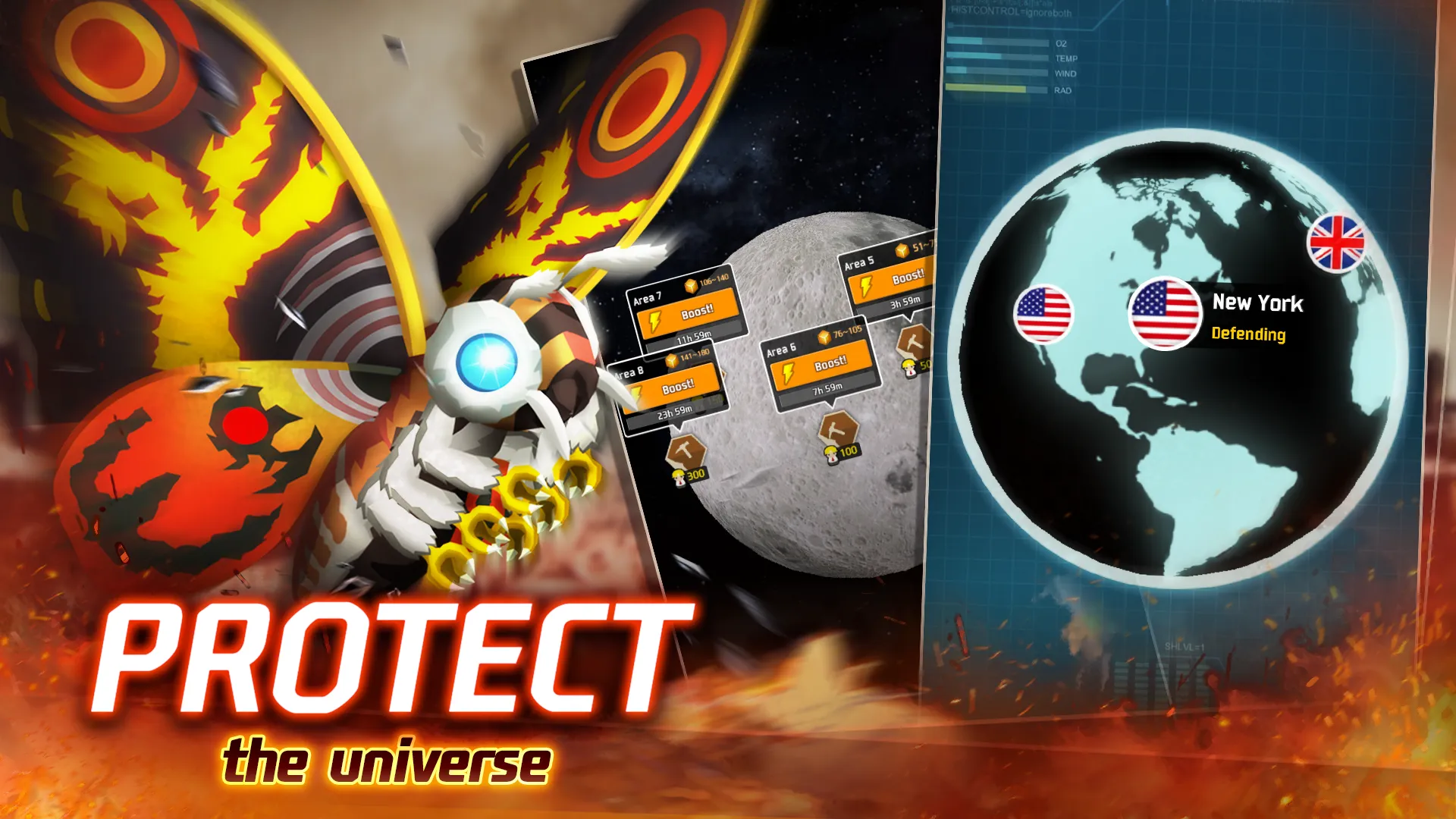 Godzilla Defense Force v2.3.18 APK Мод (Много денег) Screenshot 3 Godzilla Defense Force v2.3.18 APK Мод (Много денег) Screenshot 3
