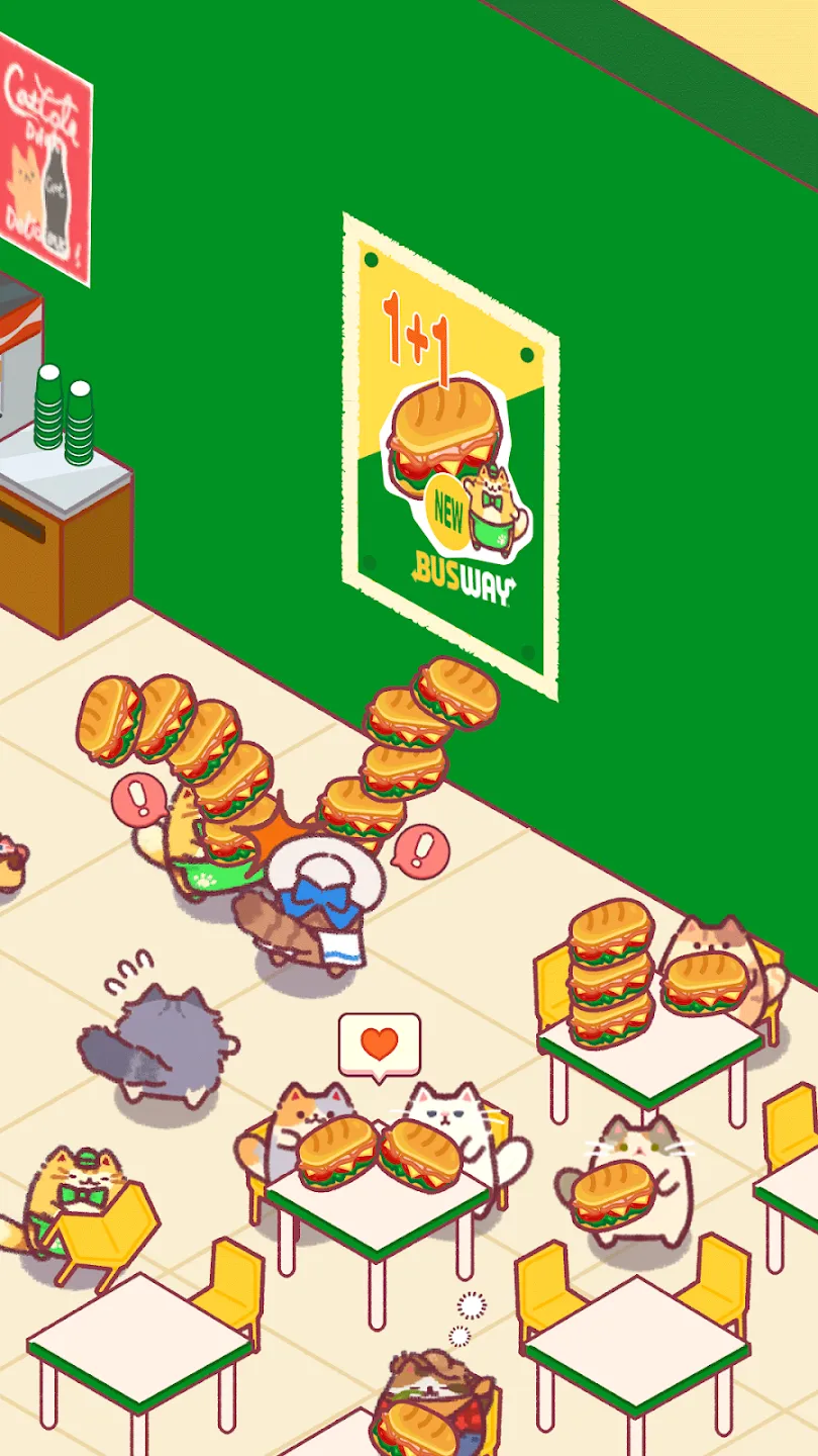 Cat Snack Bar v1.0.213 APK Мод (Меню, Много алмазов) Screenshot 3 Cat Snack Bar v1.0.213 APK Мод (Меню, Много алмазов) Screenshot 3