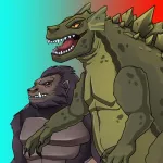 Скачать взлом Kaiju Brawl [мод: режим бога] на Андроид