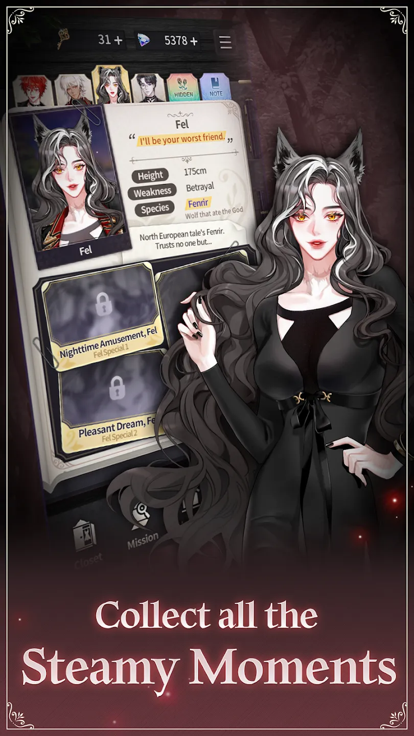 Ночь в Запретном лесу: отоме v2.4.1 APK Мод (Меню, Бесплатные премиум варианты) Screenshot 4 Ночь в Запретном лесу: отоме v2.4.1 APK Мод (Меню, Бесплатные премиум варианты) Screenshot 4
