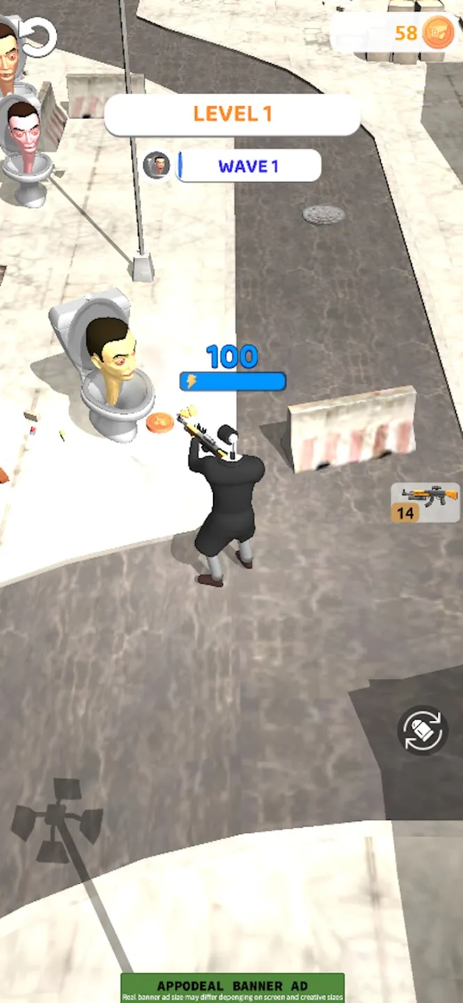 Skibidi War - Toilets Attack [мод: меню] Screenshot 4
