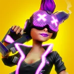 Скачать взлом Gridpunk королевская битва Мод (Меню, Много денег, Скорость игры) на Андроид