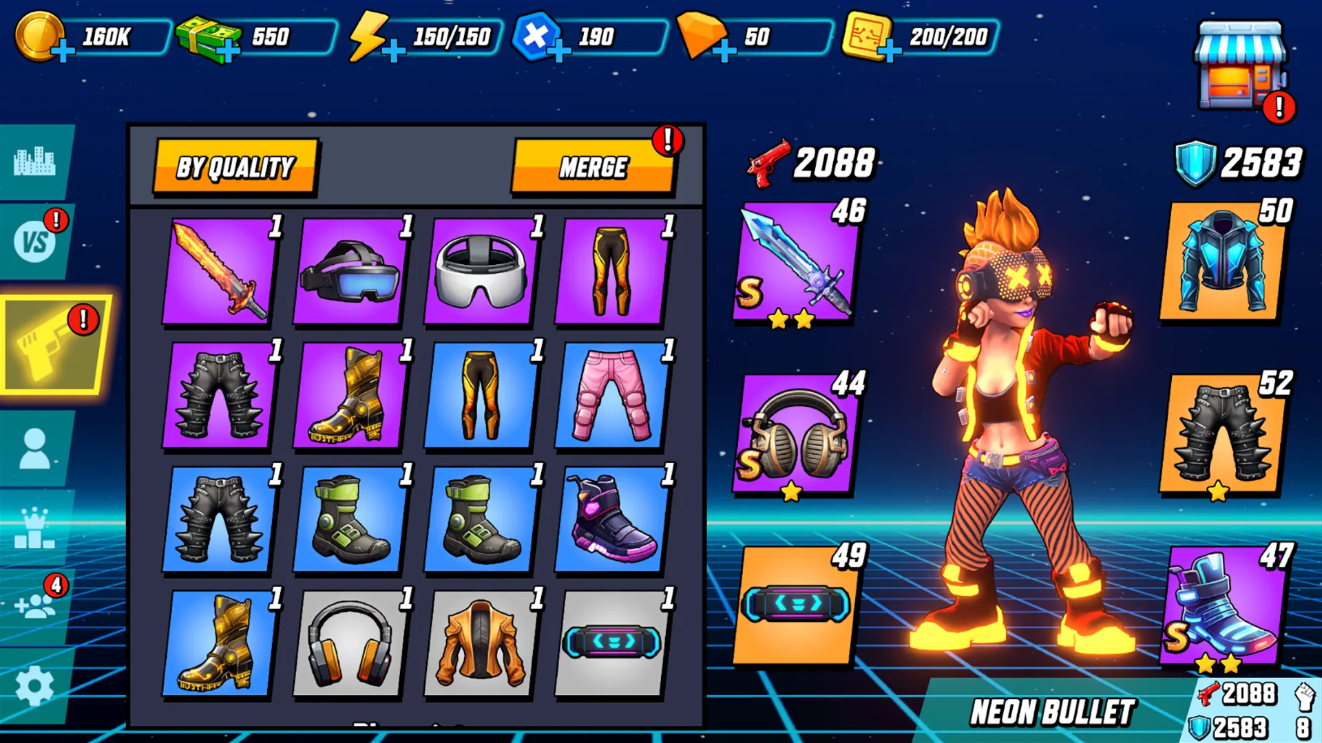 Gridpunk королевская битва v1.2.39 APK Мод (Меню, Много денег, Скорость игры) Screenshot 4