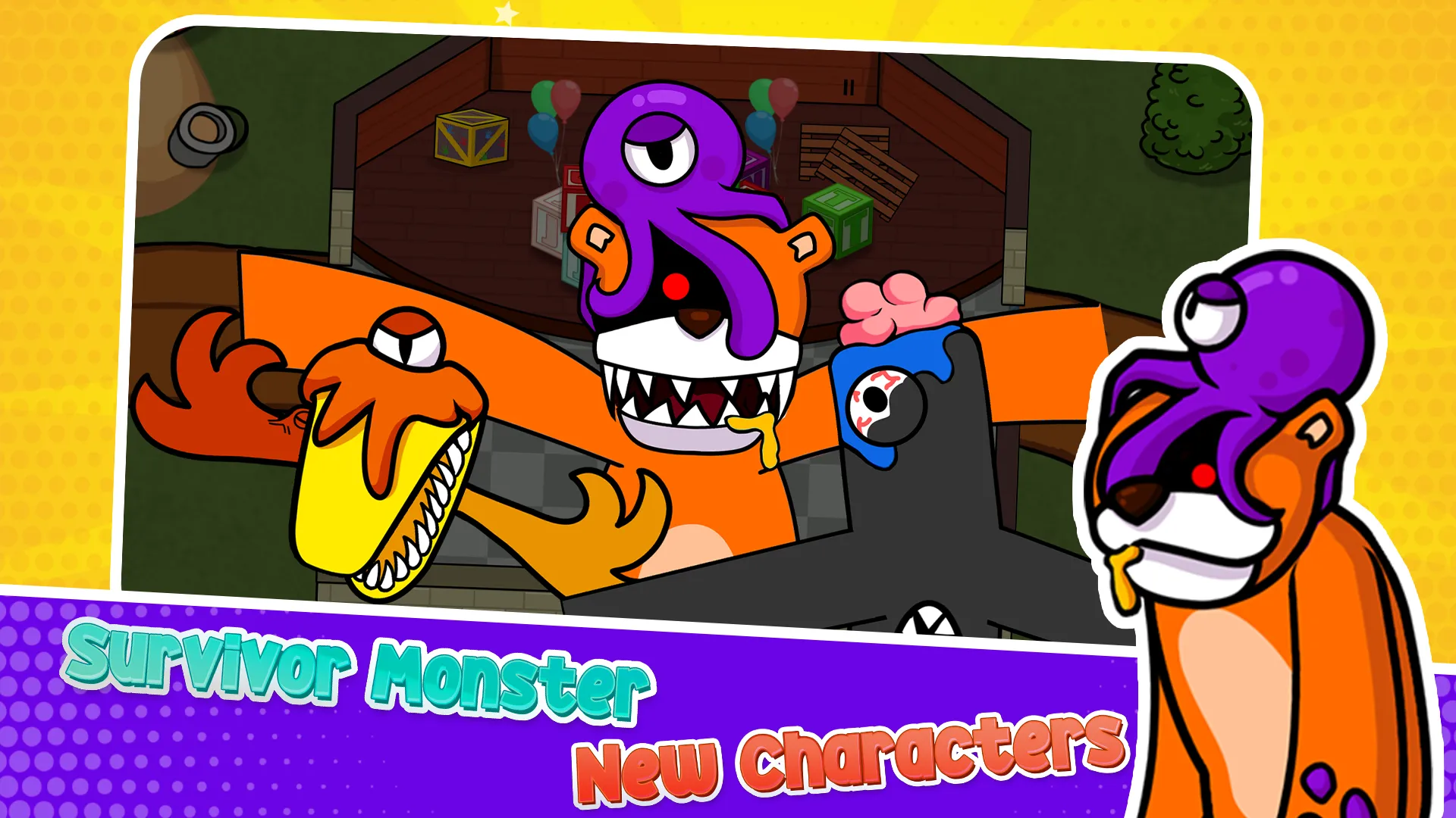 Survivor In Rainbow Monster v1.5.3 APK Мод (Меню, Много денег, Скиллы без кулдауна) Screenshot 1 Survivor In Rainbow Monster v1.5.3 APK Мод (Меню, Много денег, Скиллы без кулдауна) Screenshot 1