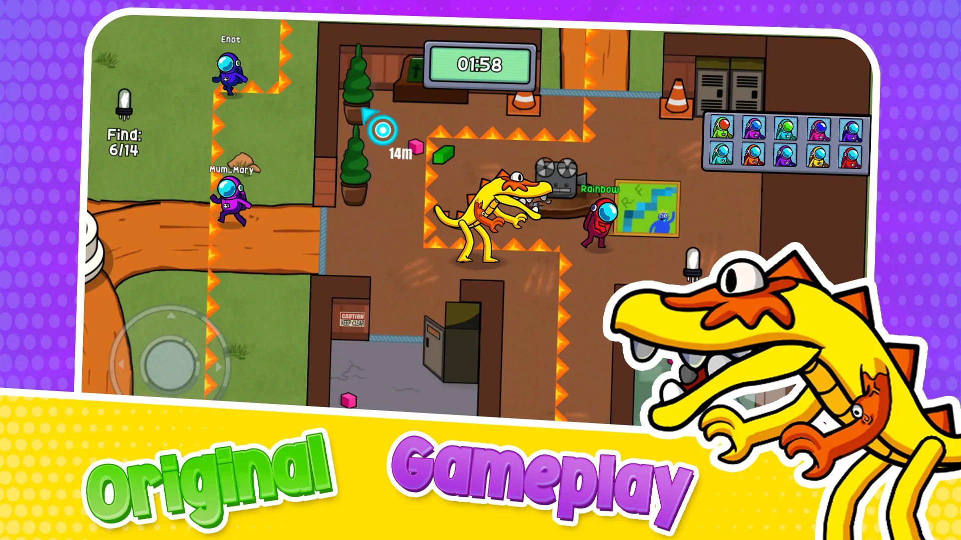 Survivor In Rainbow Monster v1.5.3 APK Мод (Меню, Много денег, Скиллы без кулдауна) Screenshot 2 Survivor In Rainbow Monster v1.5.3 APK Мод (Меню, Много денег, Скиллы без кулдауна) Screenshot 2