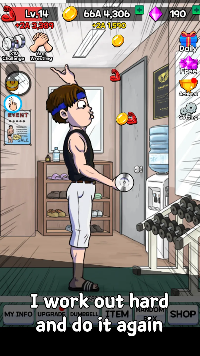 Arm Wrestling Clicker v1.5.3 APK Мод (Много денег) Screenshot 4 Arm Wrestling Clicker v1.5.3 APK Мод (Много денег) Screenshot 4