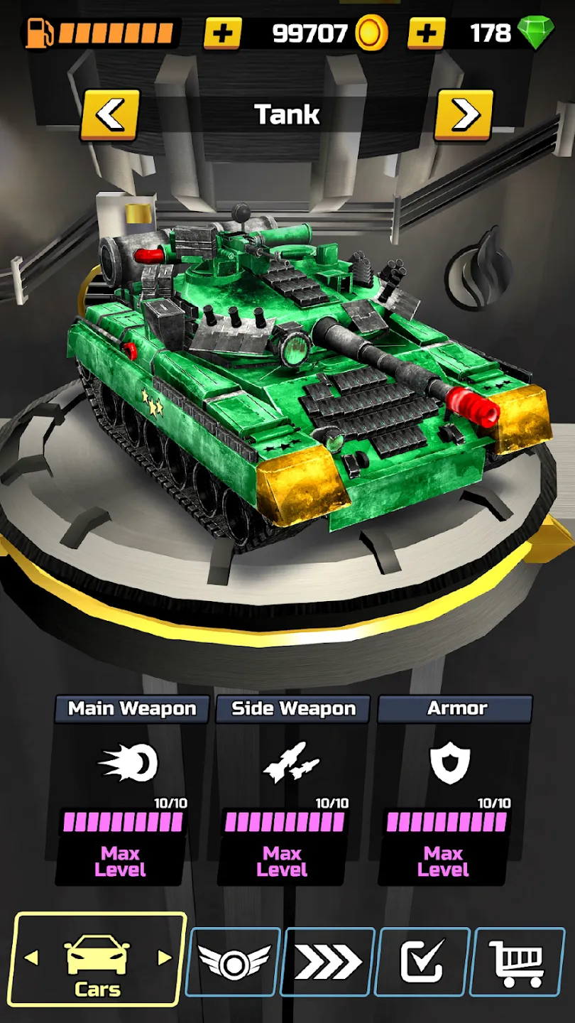 Chaos Road: Гонки и сражения v5.18.4 APK Мод (Меню, Множитель урона, Режим бога) Screenshot 5