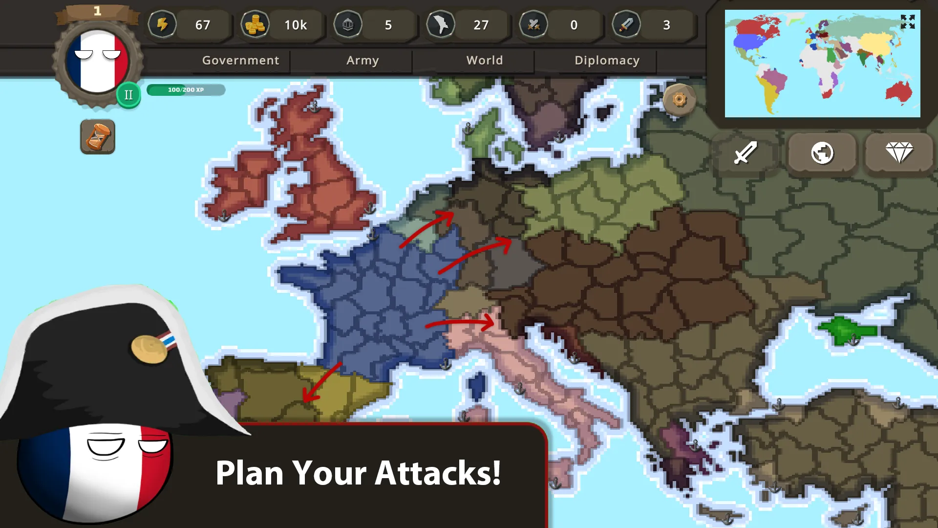 Countryballs at War v1.1.0 APK Мод (Меню, Бесплатные награды) Screenshot 4 Countryballs at War v1.1.0 APK Мод (Меню, Бесплатные награды) Screenshot 4