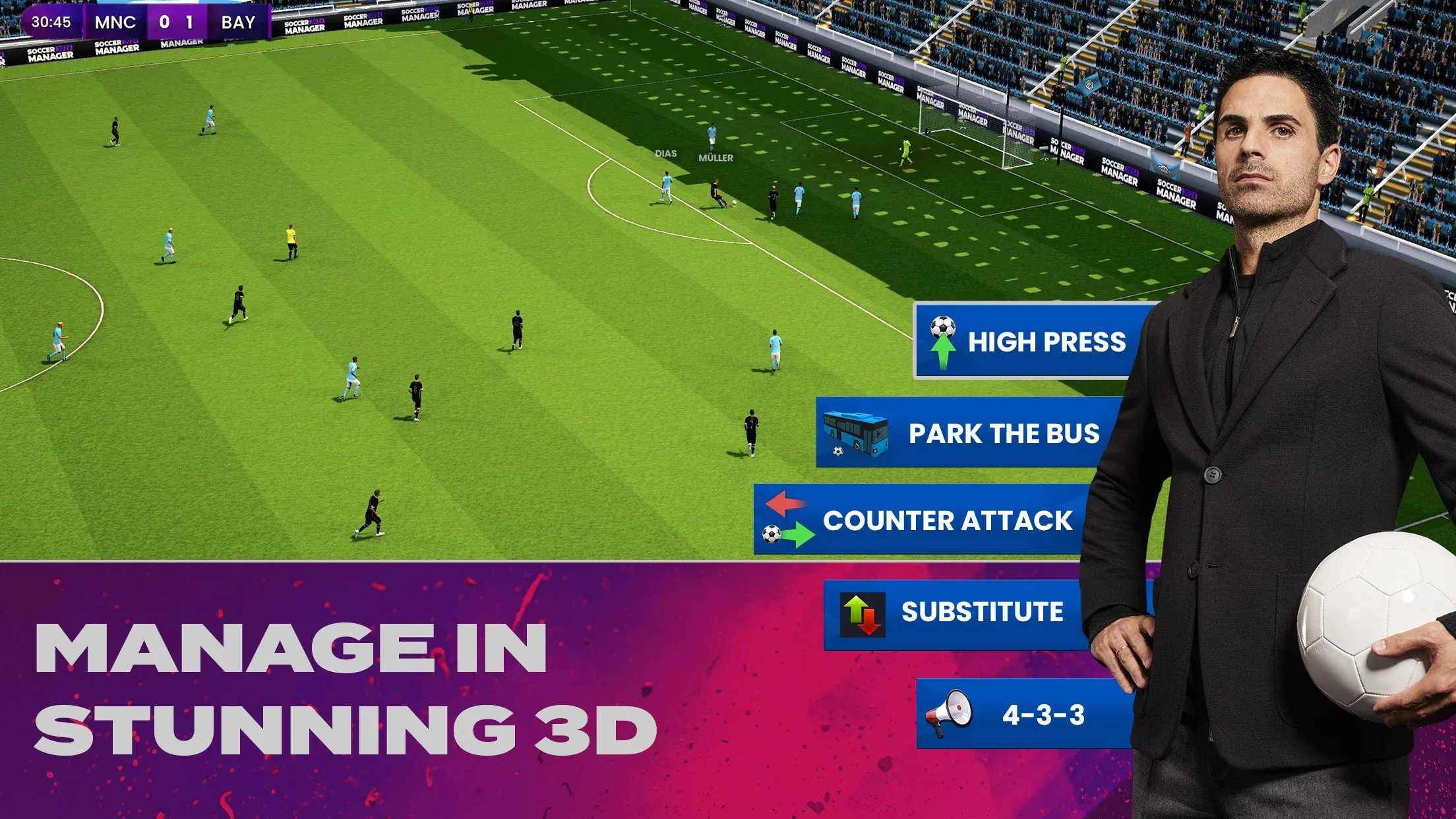 Soccer Manager 2024 - Футбол [мод: меню] Screenshot 1