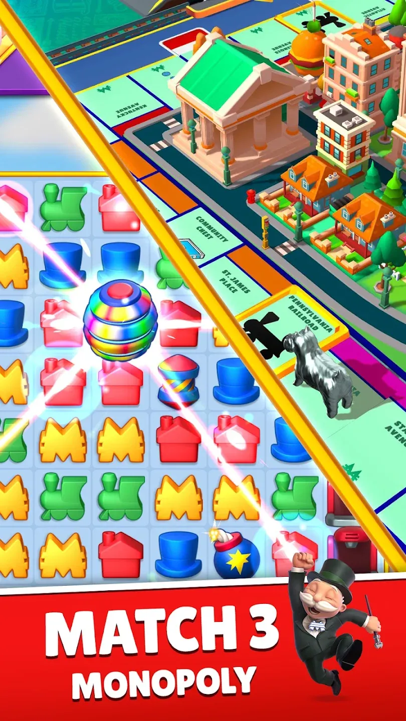 MONOPOLY Match v0.3.13733 APK Мод (Меню, Всё бесконечное) Screenshot 2 MONOPOLY Match v0.3.13733 APK Мод (Меню, Всё бесконечное) Screenshot 2