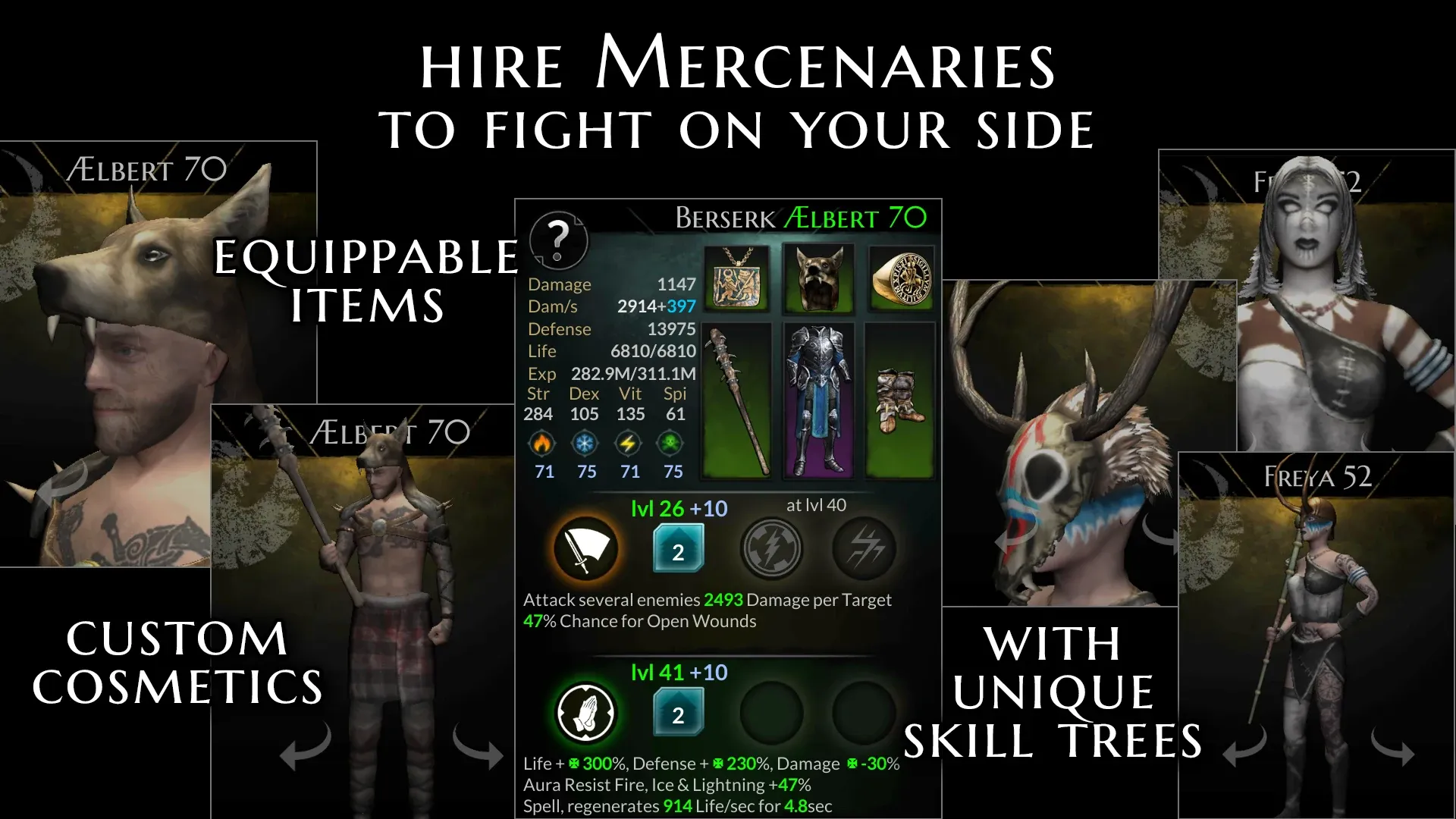 Heretic Gods v1.50.01 APK Мод (Меню, Режим бога, Много денег) Screenshot 2