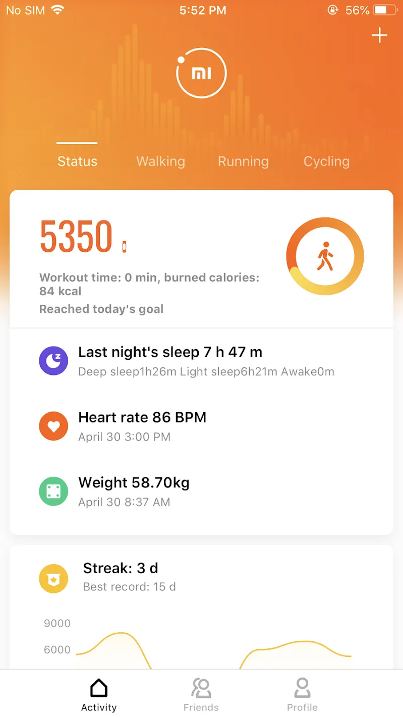 Mi Fit Screenshot 1