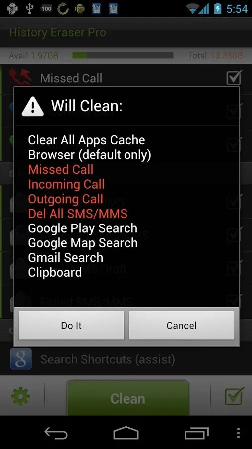 History Eraser Pro - Clean up Screenshot 3 History Eraser Pro - Clean up Screenshot 3