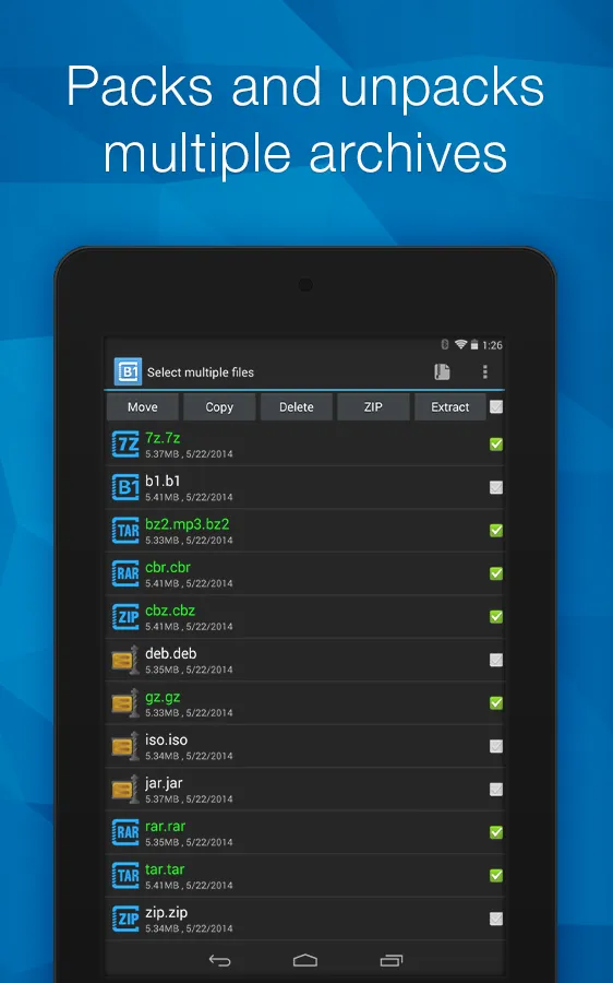 B1 Archiver zip rar unzip Pro [мод: всё открыто] Screenshot 4