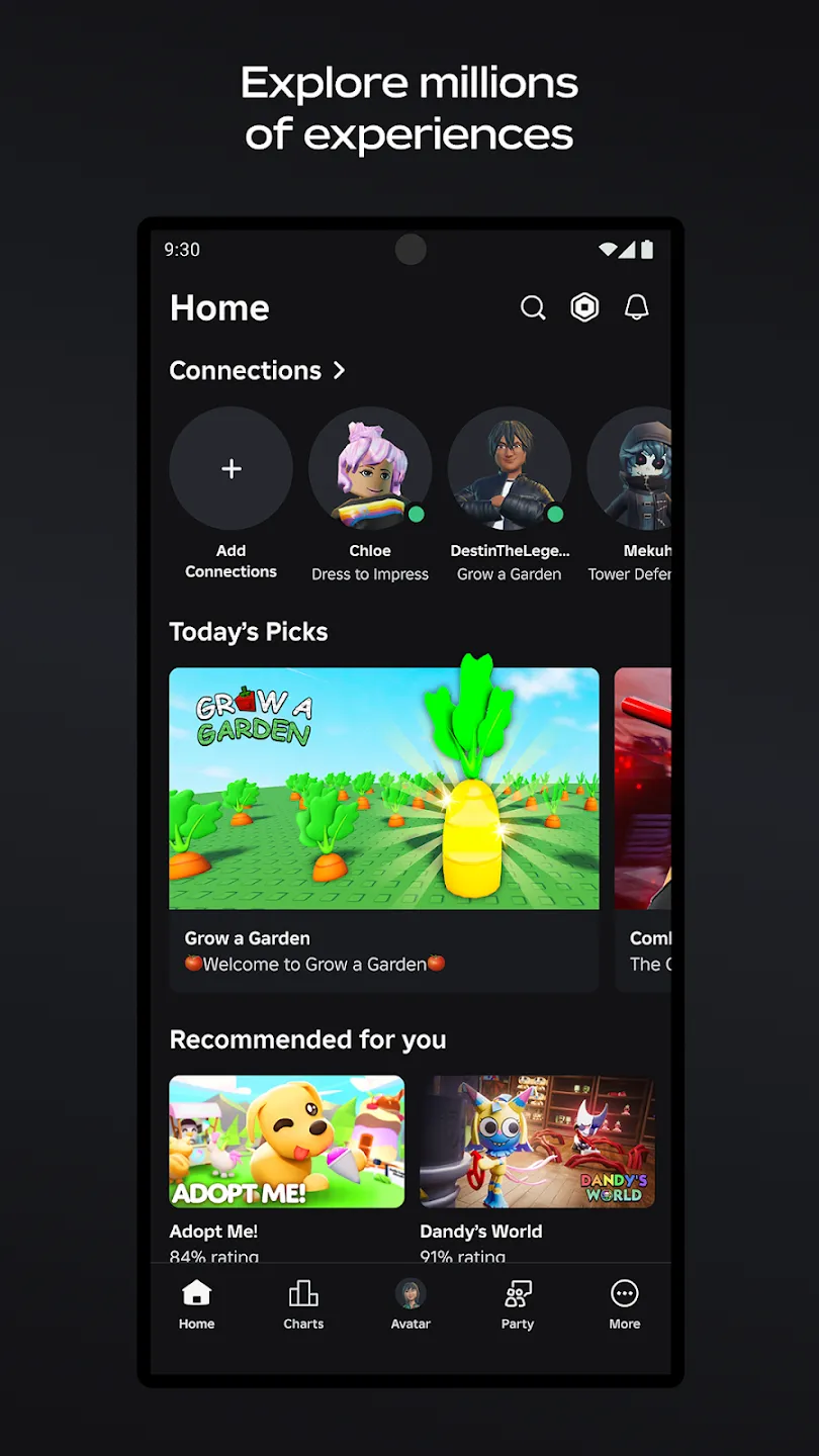 Roblox v2.721.1108 APK Мод (Мега Меню, 60+ функций) Screenshot 1