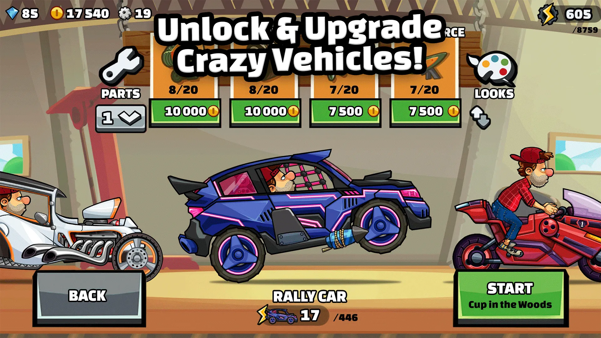 Hill Climb Racing 2 v1.72.4 APK Мод (Много денег) Screenshot 2 Hill Climb Racing 2 v1.72.4 APK Мод (Много денег) Screenshot 2