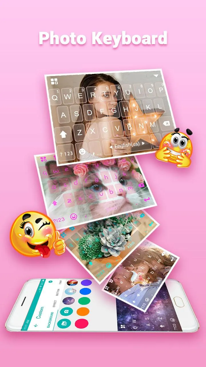 iKeyboard – GIF keyboard, Funny Emoji, FREE Stickers Screenshot 4
