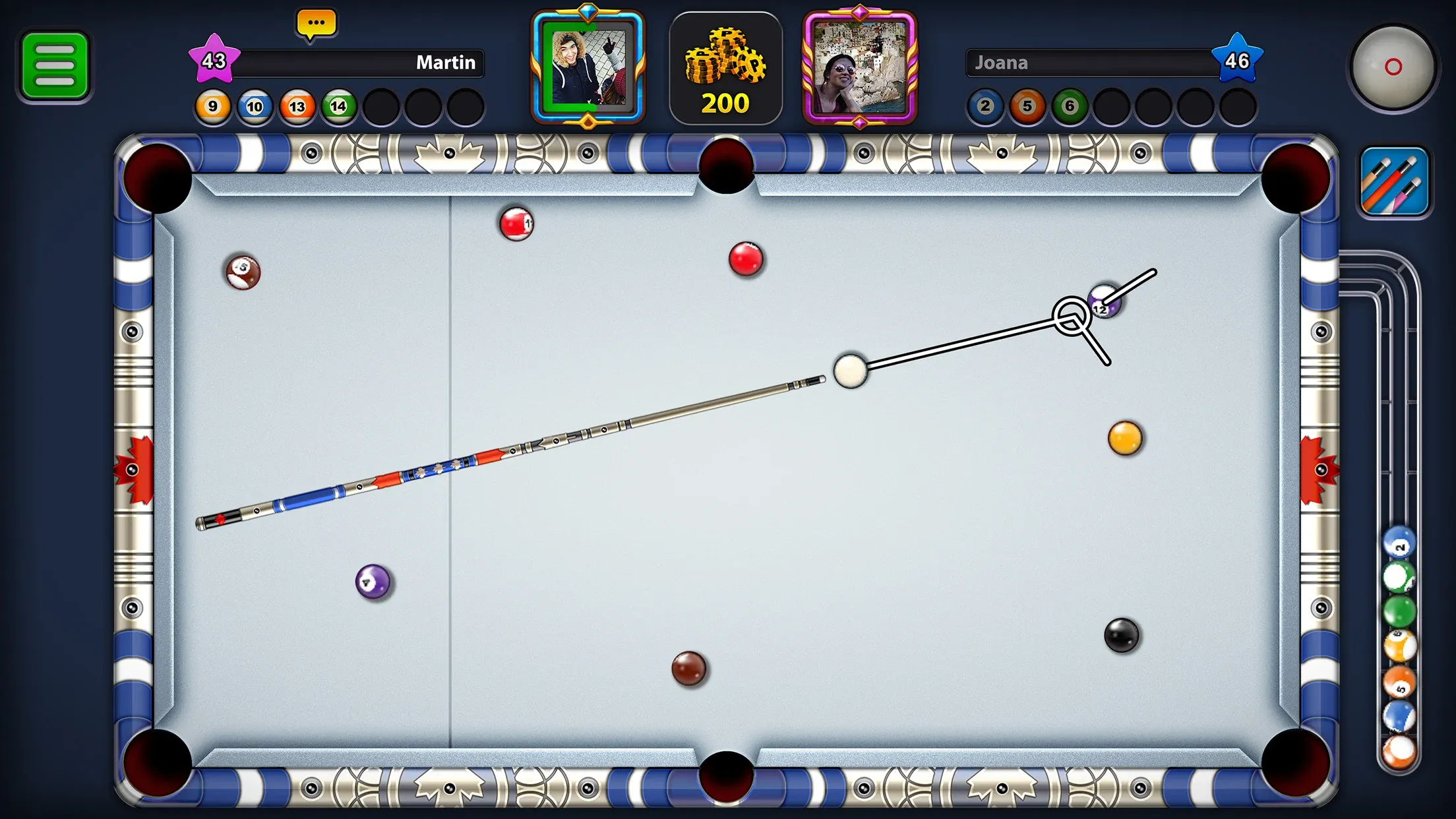 8 Ball Pool v56.22.0 APK Мод (Мега Меню, Длинная линия, Мега Хит) Screenshot 3 8 Ball Pool v56.22.0 APK Мод (Мега Меню, Длинная линия, Мега Хит) Screenshot 3